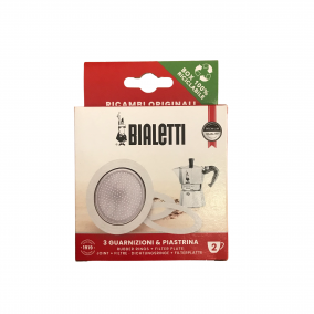 Bialetti 3 cup Espresso Maker Gasket & Filter Plate, set of 3 - Whisk