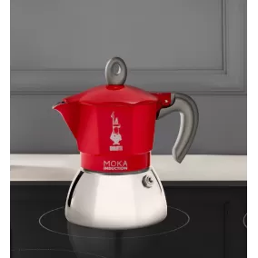 Bialetti Moka Induction 4 cups red NEW