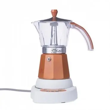 GAT Vintage 4-6 electric moka kettle brown