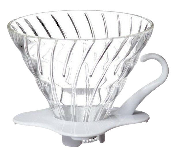 Hario skleněný Dripper V60-01- bílý (VDGR-01-W)